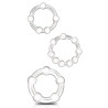 Lot de 3 Mini cockrings souples Beaded Set Transparents