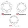 Lot de 3 Mini cockrings souples Beaded Set Transparents