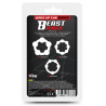 Lot de 3 Mini cockrings souples Beaded Set Transparents