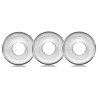 Pack de 3 mini cockrings Oxballs transparents
