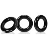 Lot de 3 cockrings Willy Rings Noir