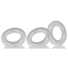 Lot de 3 cockrings Willy Rings Transparents