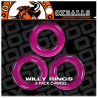Lot de 3 cockrings Willy Rings Rose