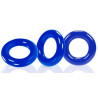 Lot de 3 cockrings Willy Rings Bleus