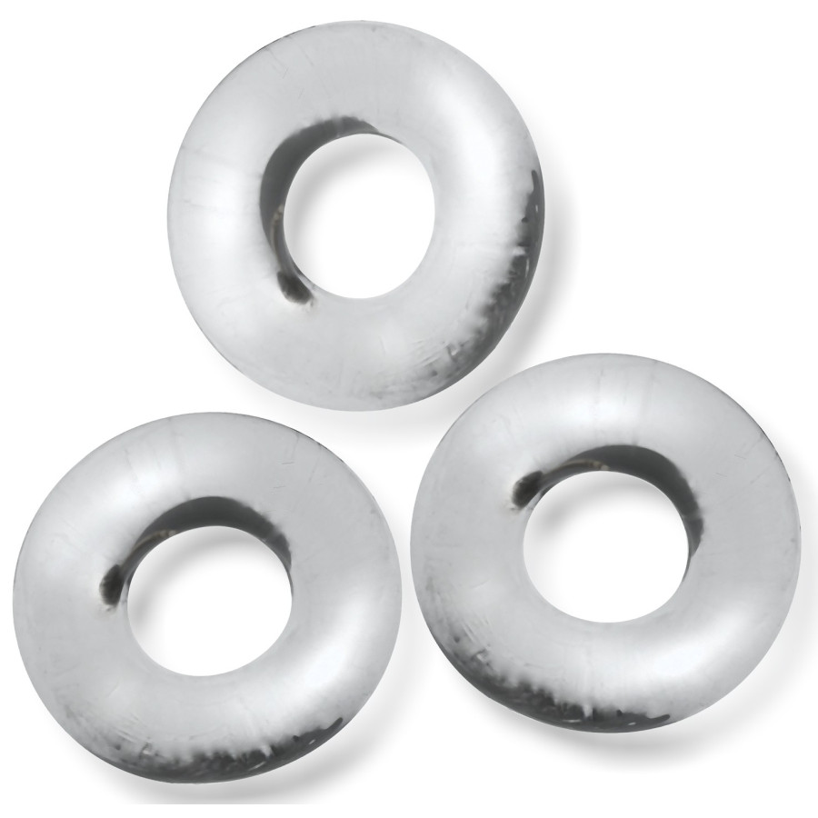 Lot de 3 cockrings Fat Willy Transparents Lot de 3 cockrings Fat Willy Transparents
