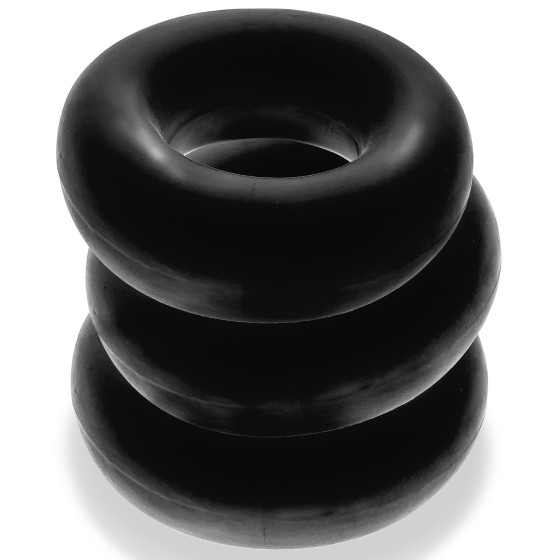 Lot de 3 cockrings Fat Willy Noirs
