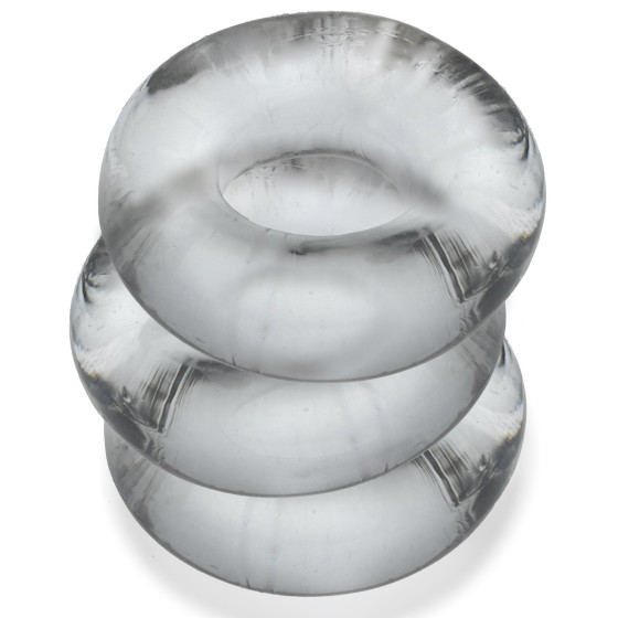 Lot de 3 cockrings Fat Willy Transparents