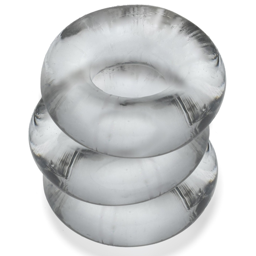 Lot de 3 cockrings Fat Willy Transparents
