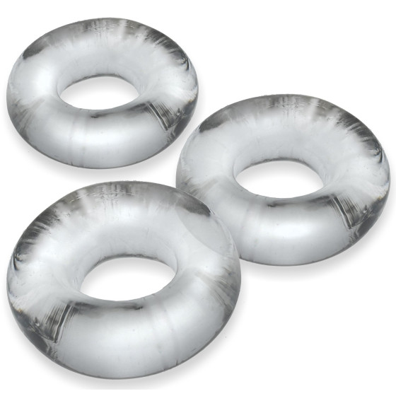 Lot de 3 cockrings Fat Willy Transparents