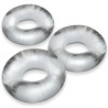 Lot de 3 cockrings Fat Willy Transparents