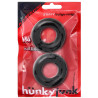 Lot de 2 cockrings Stiffy Bulge Noirs