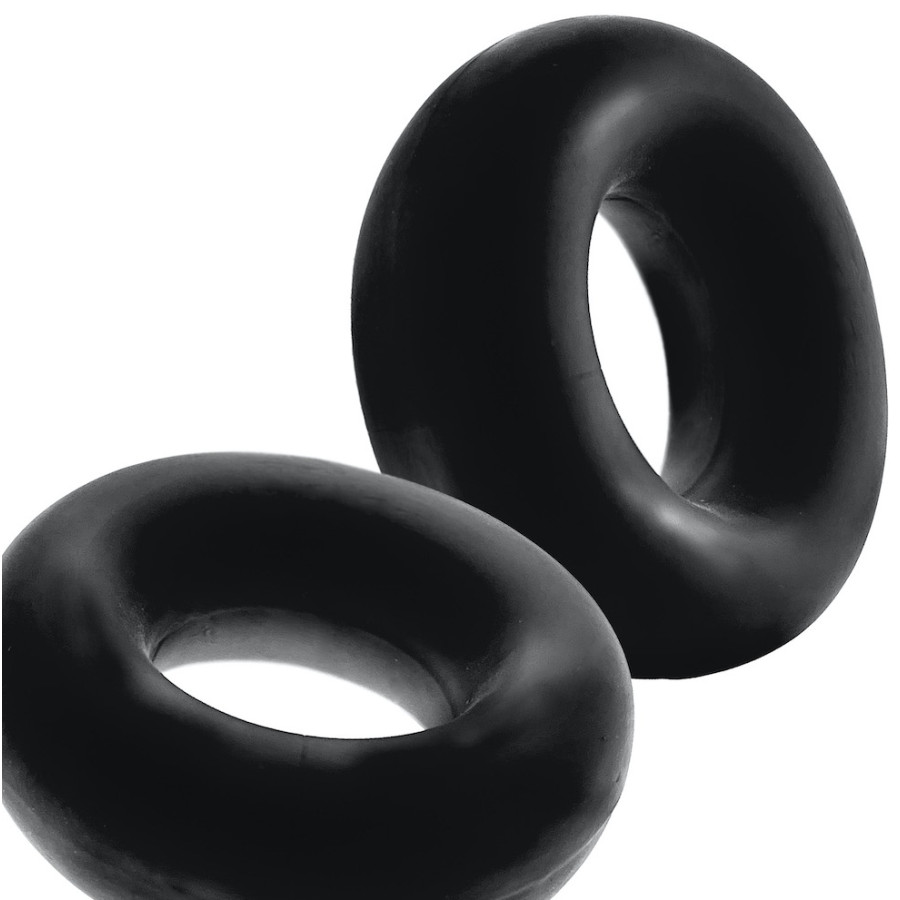 Lot de 2 cockrings Stiffy Bulge Noirs