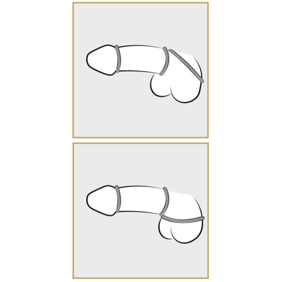 Lot de 3 cockrings Silicone Thin Ring Gris
