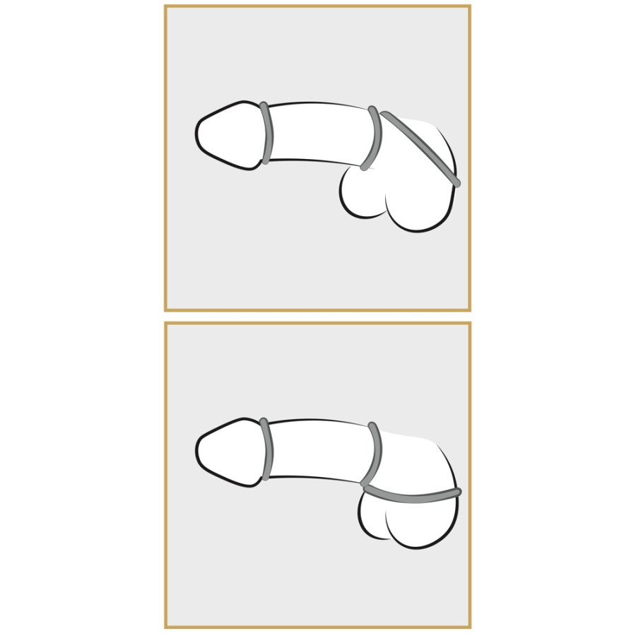 Lot de 3 cockrings Silicone Thin Ring Gris
