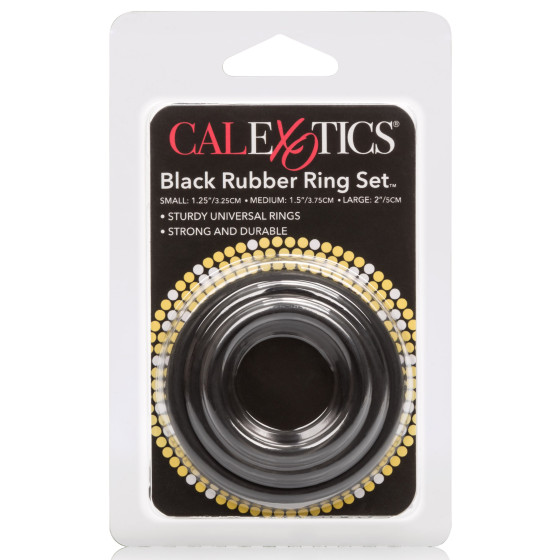 Lot de 3 Cockrings souples Rubber Rings Noir