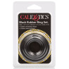 Lot de 3 Cockrings souples Rubber Rings Noir