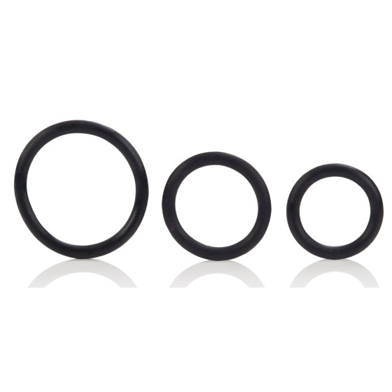 Lot de 3 Cockrings souples Rubber Rings Noir