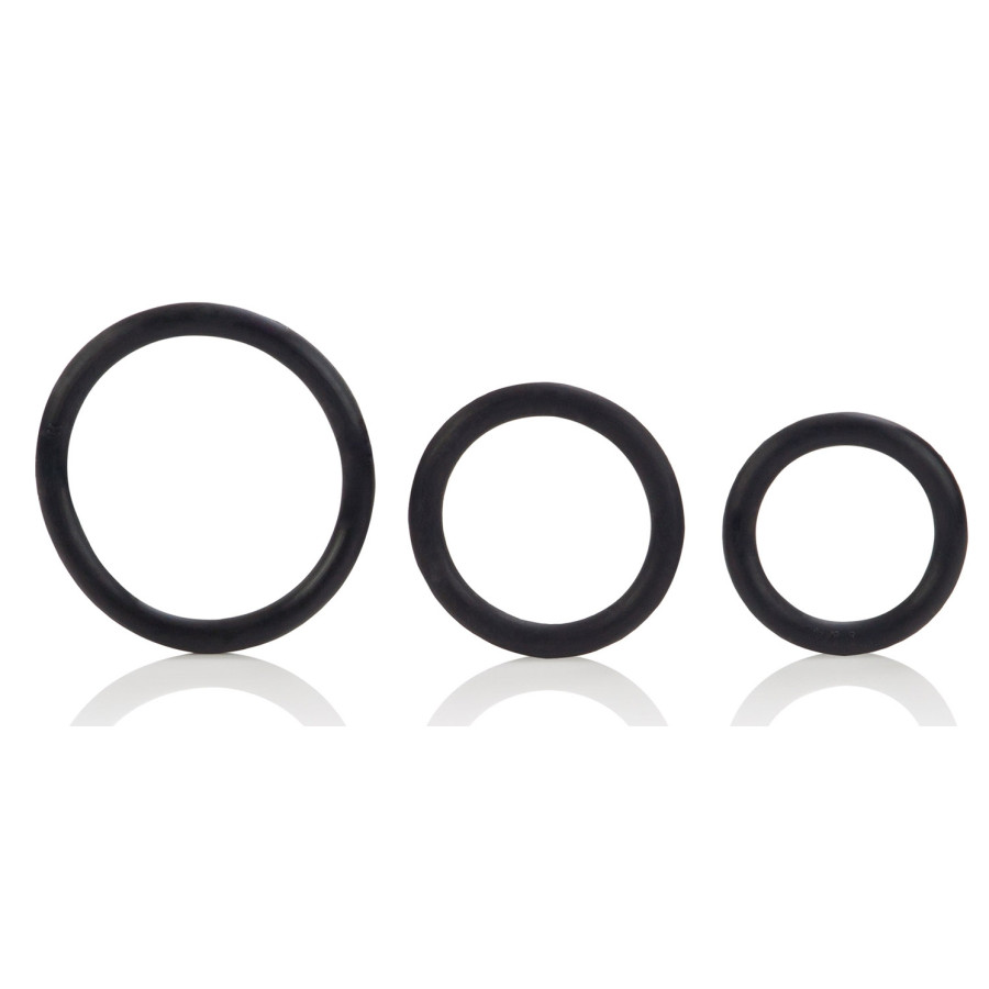 Lot de 3 Cockrings souples Rubber Rings Noir