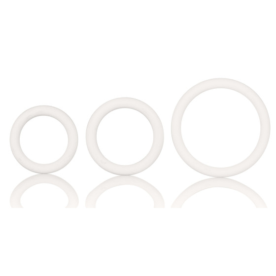 Lot de 3 cockrings souples Blanc