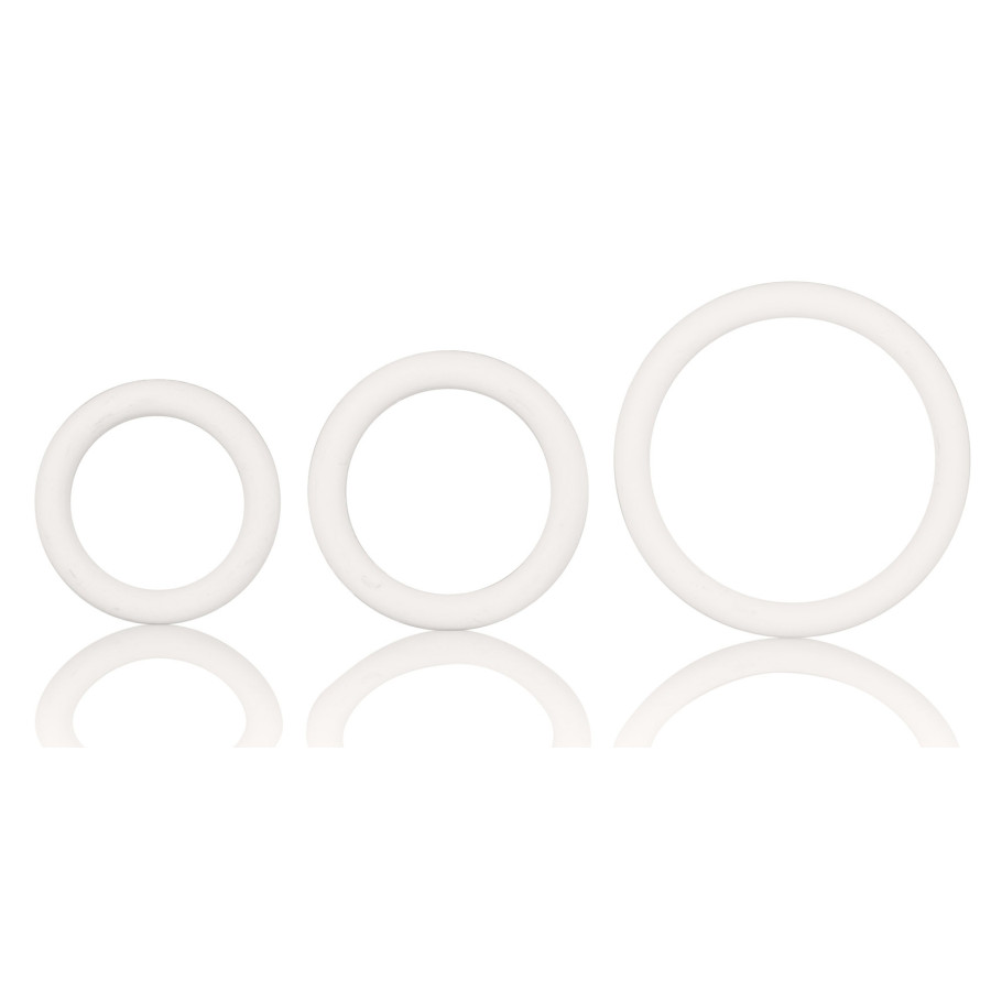 Lot de 3 cockrings souples Blanc