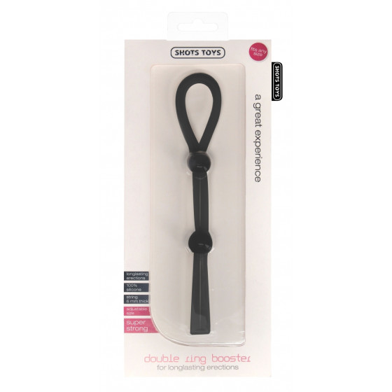 Cockring en silicone Double Ring Booster 20cm