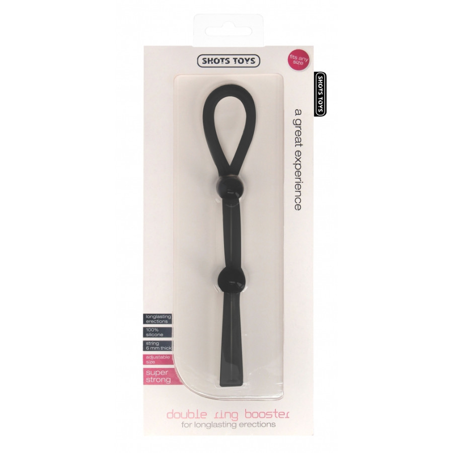 Cockring en silicone Double Ring Booster 20cm