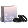Lot de 3 cockring Silicone Set Ring Noirs