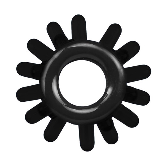 Lot de 4 Cockrings souples Ring Stars Noirs