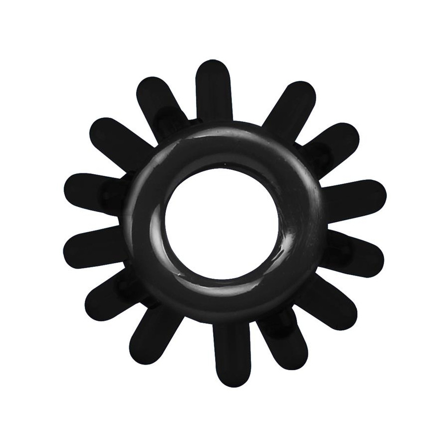 Lot de 4 Cockrings souples Ring Stars Noirs