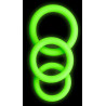 Lot de 3 cockrings phosphorescent Glow Annels 20-30mm