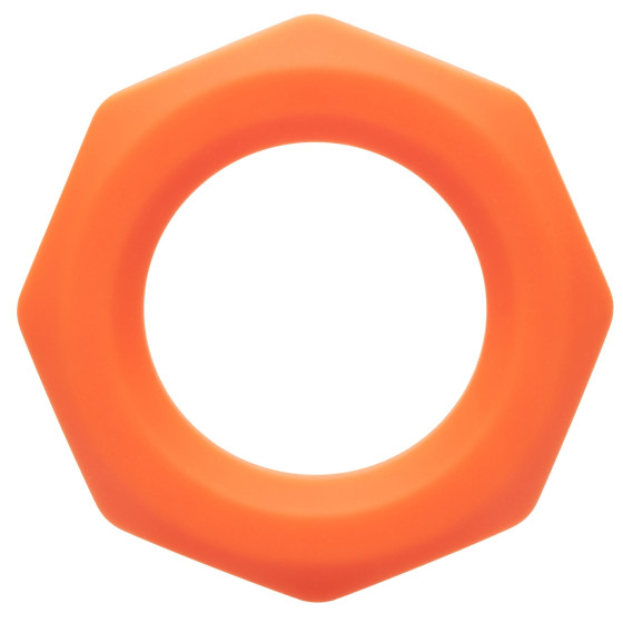 Cockring Silicone Sexagon Alpha 37mm Orange