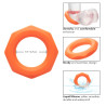 Cockring Silicone Sexagon Alpha 37mm Orange