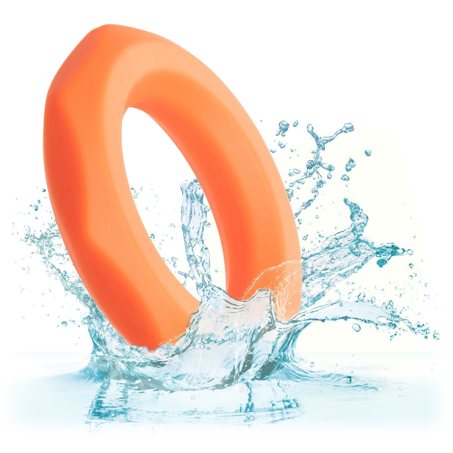 Cockring Silicone Sexagon Alpha 37mm Orange