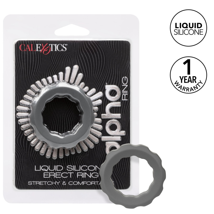Cockring Silicone Erect Ring Alpha 37mm Gris