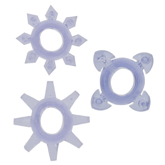 3 cockrings mini Tickle C-Rings Violet