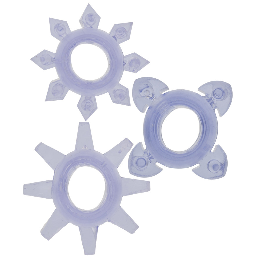 3 cockrings mini Tickle C-Rings Violet