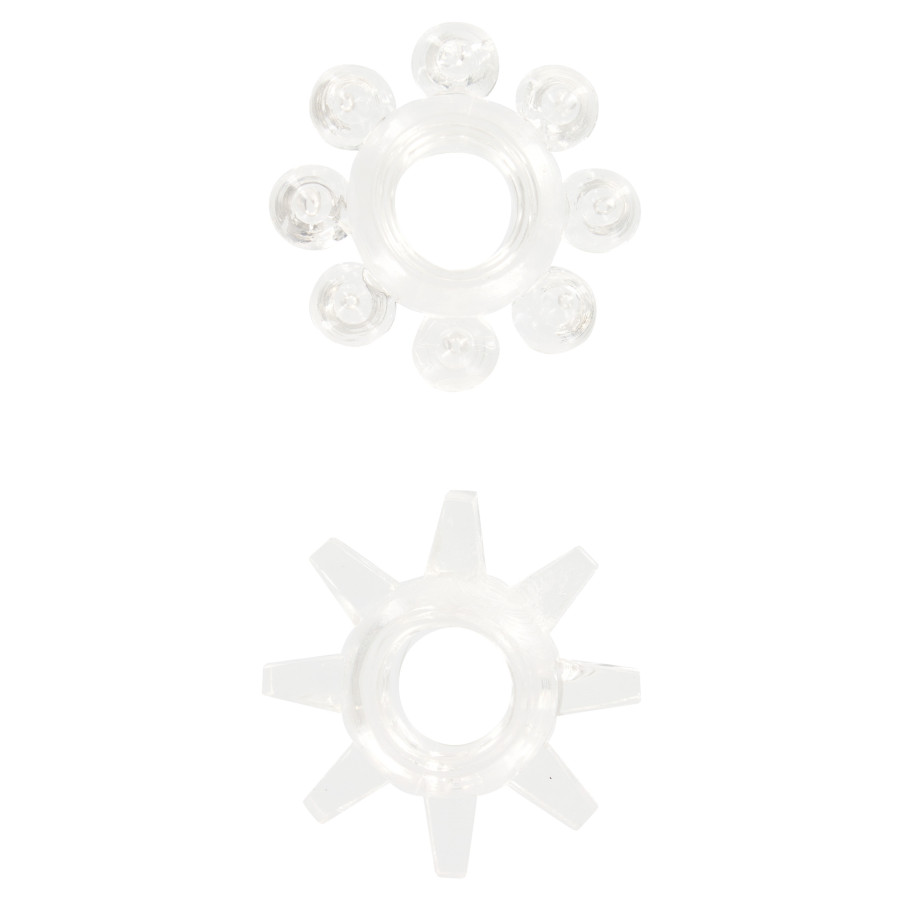 Lot de 2 Mini Cockrings Stretchy Rings Transparents