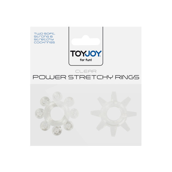 Lot de 2 Mini Cockrings Stretchy Rings Transparents