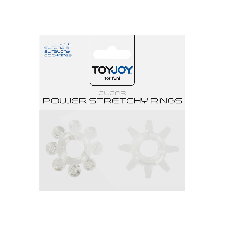 Lot de 2 Mini Cockrings Stretchy Rings Transparents