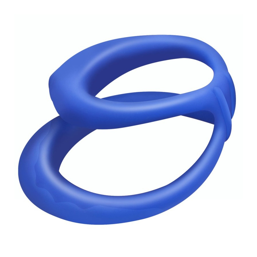 Double Cockring Silicone Soft Duo 40mm Bleu Double Cockring Silicone Soft Duo 40mm Bleu