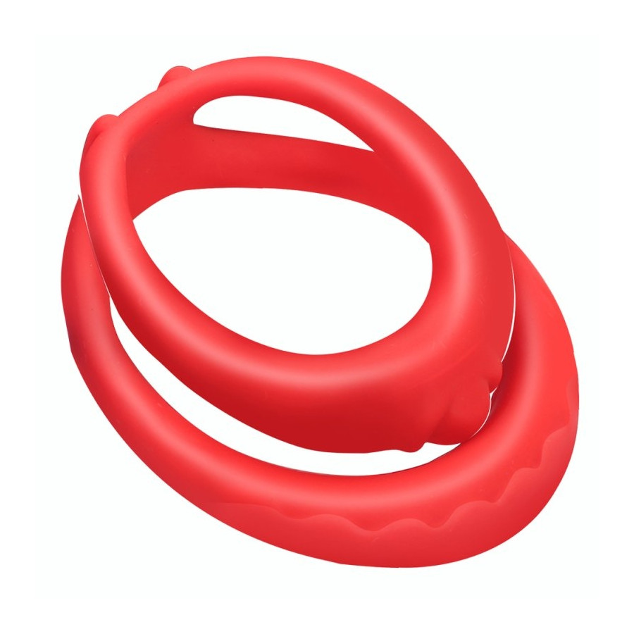 Double Cockring Silicone Soft Duo 40mm Rouge Double Cockring Silicone Soft Duo 40mm Rouge
