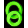 Lot de 2 Cockrings phosphorescents Glow Ring 33mm
