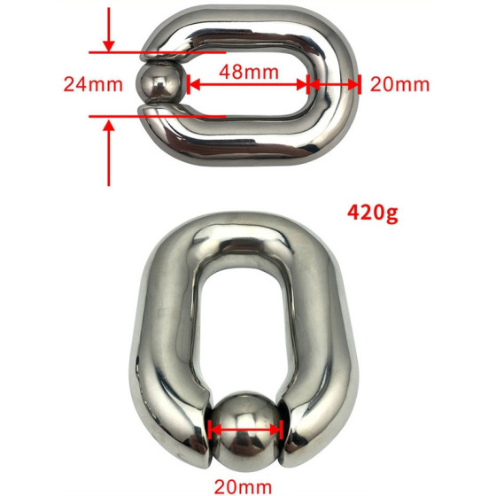 Ballstretcher en métal Oval Ball M 45 x 25mm - 425g