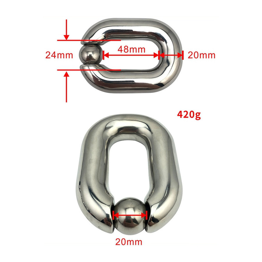 Ballstretcher en métal Oval Ball M 45 x 25mm - 425g