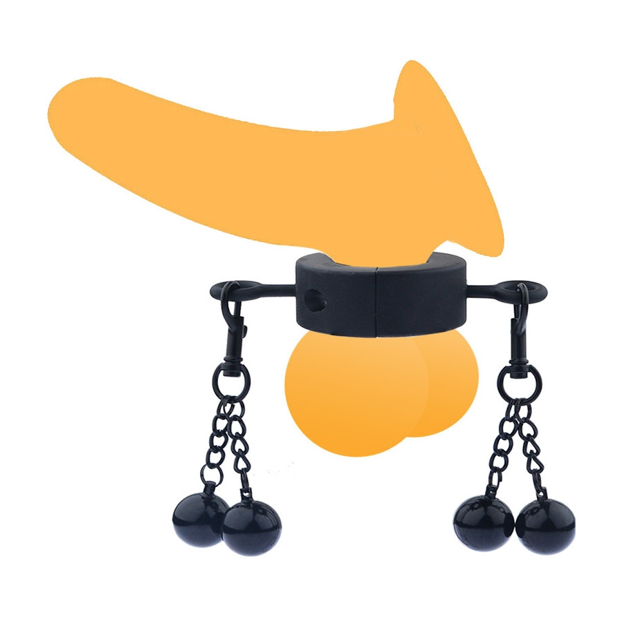 Ballstretcher en métal avec 4 Boules Big Testicle M 32mm - Hauteur 20mm - Poids 535g Noir