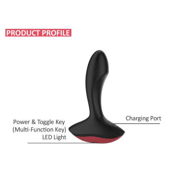 Stimulateur de prostate vibrant SOLSTICE 10 x 3.2 cm