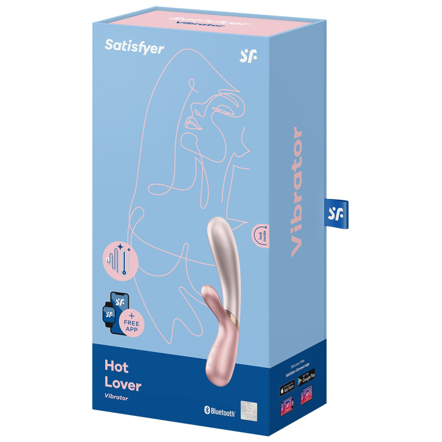 Vibro Rabbit connecté Hot Lover Satisfyer 20 x 3cm Rose