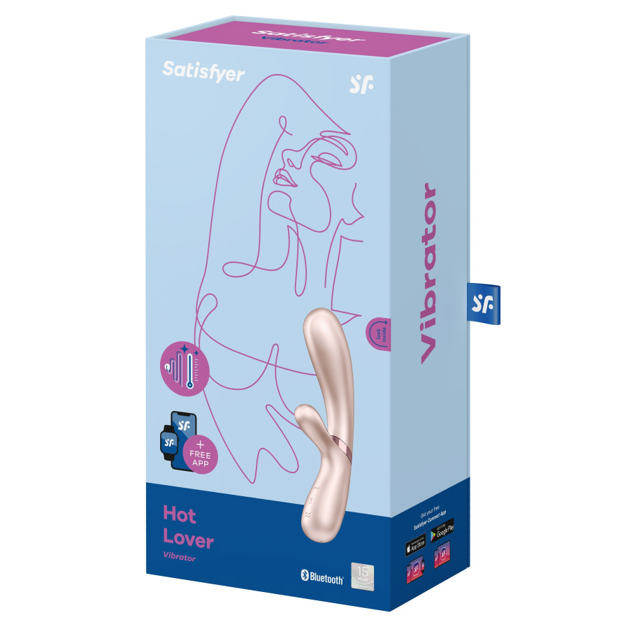 Vibro Rabbit connecté Hot Lover Satisfyer 20 x 3cm Silver
