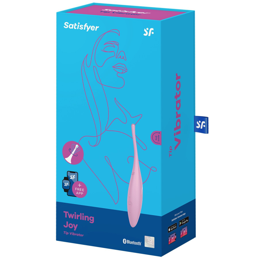 Stimulateur connecté Twirling Joy Satisfyer 17cm Rose