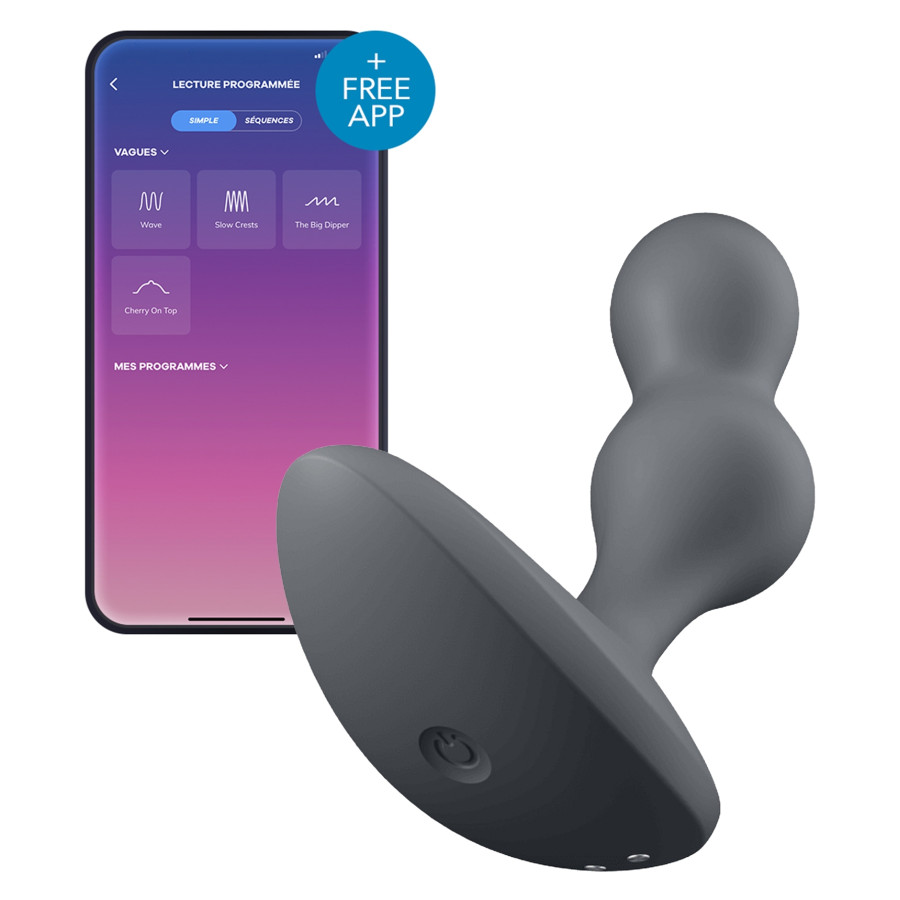 Plug vibrant connecté Deep Diver Satisfyer 8 x 3.3cm Noir Plug vibrant connecté Deep Diver Satisfyer 8 x 3.3cm Noir